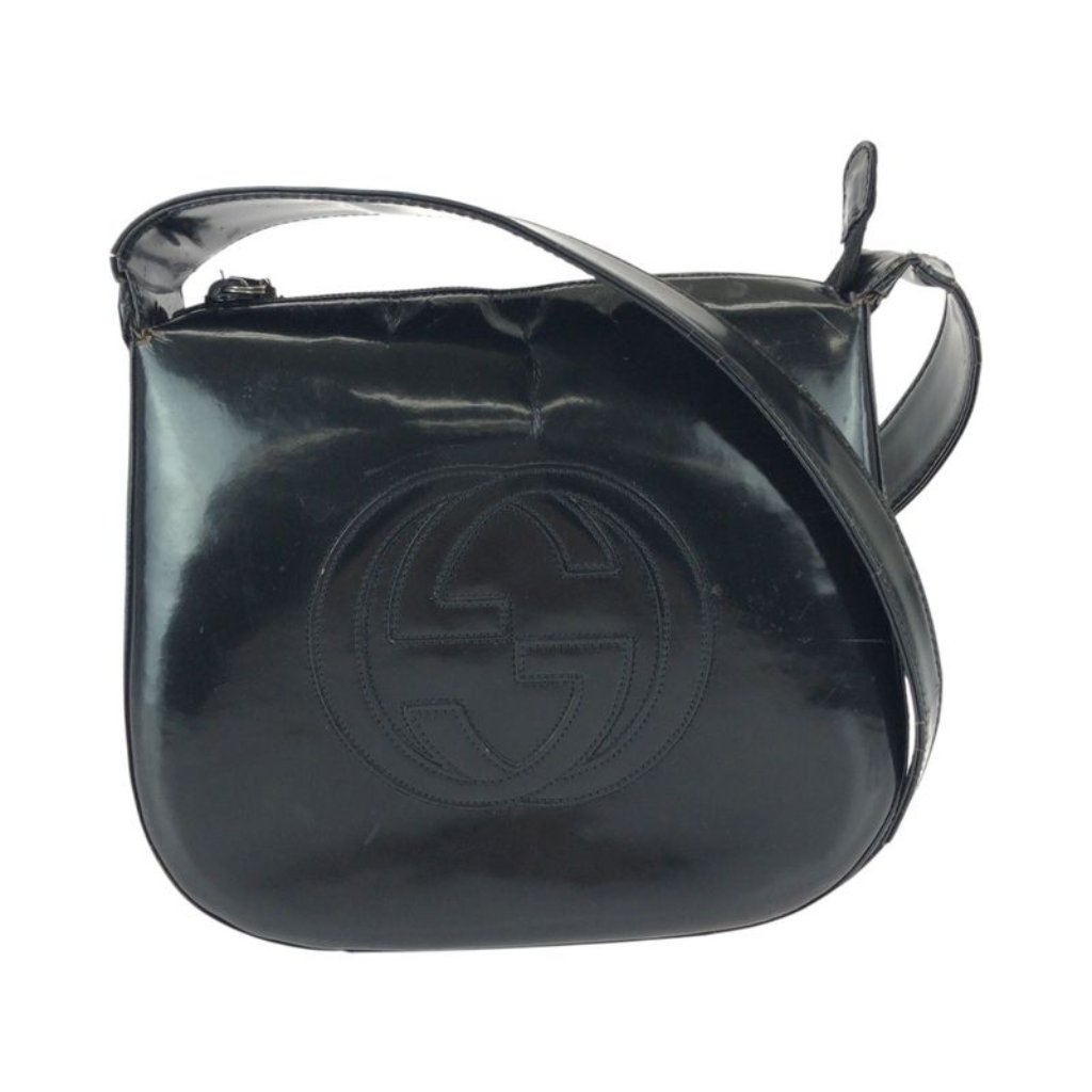 Gucci Interlocking Black Enamel 007 Shoulder Bag